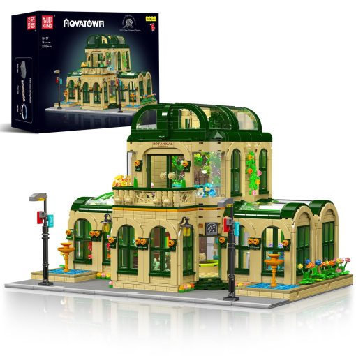 Juego de construccion de jardin de plantas Mould King 16057, Conjunto de arquitectura de Streetview con bloques de construccion MOC, Regalo para ninos de 8+ / Coleccionistas adultos (3383 piezas con luz)