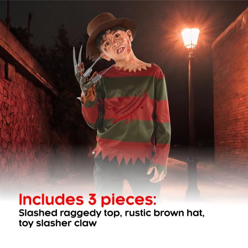 Disfraz de Pesadilla Asesina Morph para Ninos con Garra Tallas M-XL Disfraces de Halloween Aterradores para Ninos M - Imagen 2