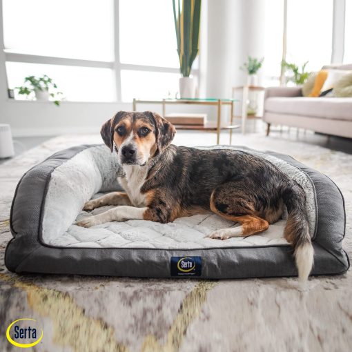 Cama para Perros Serta Ortopedica con Cojin Acolchado - Gris Pizarra (Grande) - Imagen 5