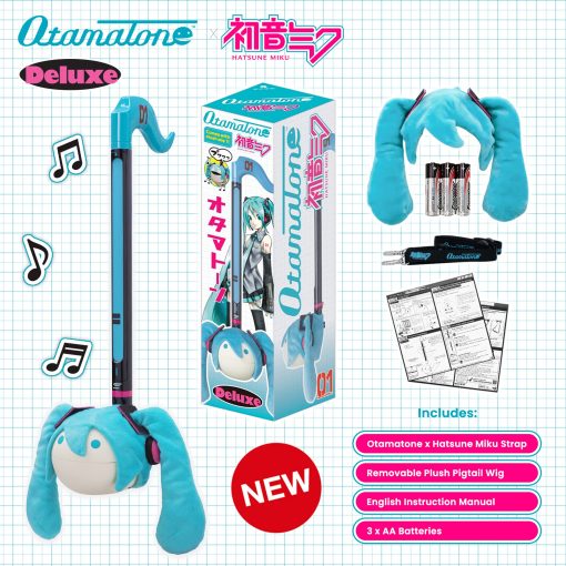 Otamatone Deluxe Edicion Hatsune Miku Instrumento Musical Electronico Sintetizador Portatil de Japon Maywa Denki [Incluye Peluca de Peluche Removible] - Imagen 5
