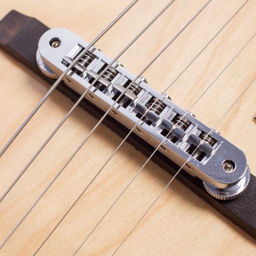 Guitarra Electrica Jazz GROTE Cuerpo Hueco Hardware Cromado (Natural) - Imagen 8