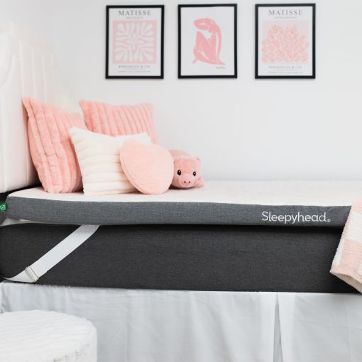 Topper de Colchon Super Gel e Infusion de Cobre Sleepyhead, Esencial para Dormitorio Universitario Full XL, Espeso, Topper de Colchon de Espuma Viscoelastica Refrigerante, Funda Lavable, 3'' Super Almohadilla para Colchon, 53x80 pulgadas