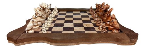 Juego de Ajedrez de Bosque - Tablero de Ajedrez de Madera - Bonito Juego de Ajedrez para Adultos - Juego de Ajedrez Exotico para Decoracion de Cabana de Montana - Imagen 7