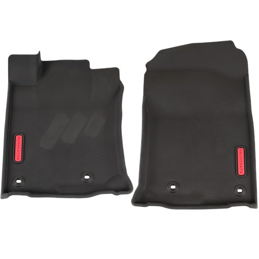 Tapetes de piso delanteros BaseLayer para Toyota 4Runner (2013-2024) & Lexus GX 460 (2014-2023) - Ajuste personalizado, Tapetes impermeables, Duraderos para todo clima - Hechos en EE. UU. (Rojo)