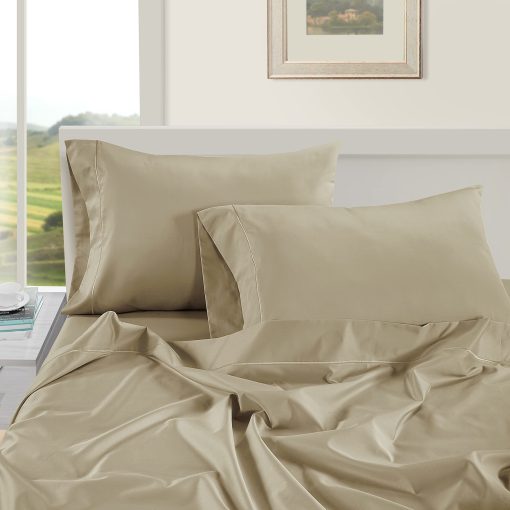 Juego de Sabanas LANE LINEN 100% Algodon Egipcio - Set de Sabanas de 1000 Hilos Queen Size Sabana Ajustable para Cama de Lujo con Bolsillos Profundos de 40.64 cm (Para Colchones de Hasta 43.18 cm) - Imagen 3