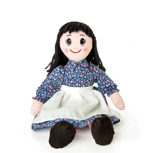 Muneca de trapo de 18" de THE QUEEN'S TREASURES para ninas y ninos con accesorios y mochila a cuadros en blanco y negro americana con saco de dormir - Imagen 2