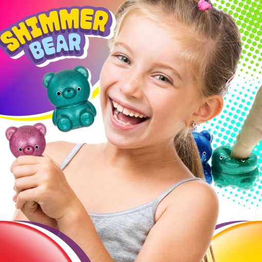 Juguete de Oso de Goma Elastico JA-RU (24 Ositos Variados) Brillante y Brillante Juguete Sensorial Squeeze Squishy Bear, Juguete Fidget Ball para Ninos y Ninas, Gran Regalo de Fiesta 4340-24s - Imagen 4