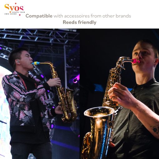 Boquilla de saxofon alto Syos, modelo Steady, Abertura de 6, Blanco artico - Imagen 6