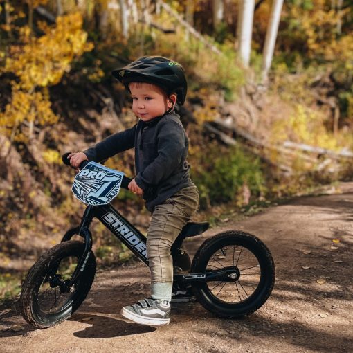 Bicicleta Strider 12? Pro, Black Pearl - Bicicleta sin pedales de equilibrio para ninos de 1 a 4 anos - Incluye almohadilla de seguridad, asiento acolchado, mini agarres, neumaticos sin aire y placa numerada - Sin herramientas - Imagen 6