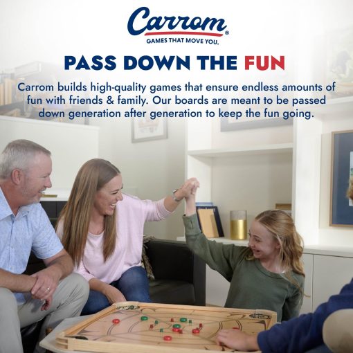 Juego de Mesa Carrom - Juego de Tablero Grande para Adultos y Niños - Mas de 100 Juegos de Mesa para Noche de Juegos en Familia - Todo en un Juego de Mesa - Imagen 7