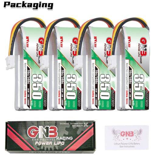 4 Baterias GNB de GAONENG 2S LiPo 350mAh HV 7.6V 70C PH2.0 3PIN para Coche RC 1:28 1/28 4WD Drift K969 K989 wltoys Cepillado - Imagen 6