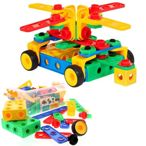 ETI Toys STEM Learning Juego de Bloques de Construccion Educativos Originales para Ninos y Ninas de 3, 4 y 5+ Anos | Juguetes de Construccion Divertidos para Kit de Juguetes para Ninos, Regalo de Juguetes STEM (172 PCS) - Imagen 9