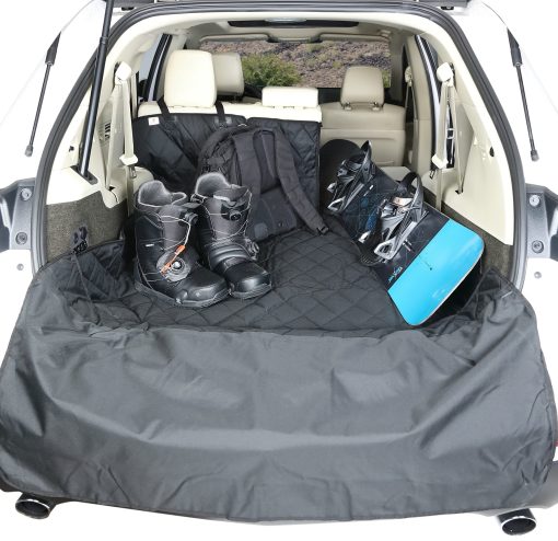 Forro para carga de SUV 4Knines para asientos abatibles 60/40 con paso de reposabrazos compatible con diseno de compania estadounidense XL Camo - Imagen 9