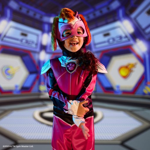 Disfraz Deluxe de Skye para Ninos Pequenos, Disfraz Oficial de Paw Patrol para Halloween con Armadura y Diadema, Tamano (4-6x) - Imagen 4