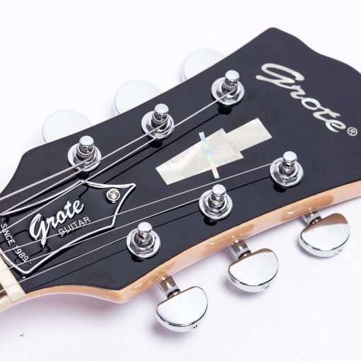 Guitarra Electrica Jazz GROTE Cuerpo Hueco Hardware Cromado (Natural) - Imagen 3