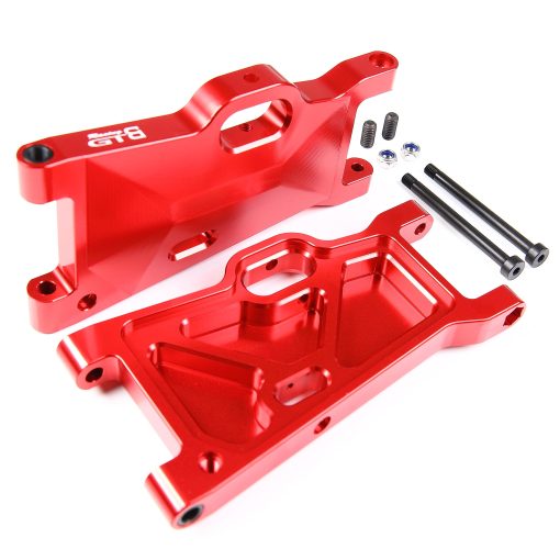 Brazos de Suspension Universal delanteros y traseros de aleacion de aluminio para Coche RC CNC 1/5 para LOSI Desert Buggy XL DBXL (Rojo)