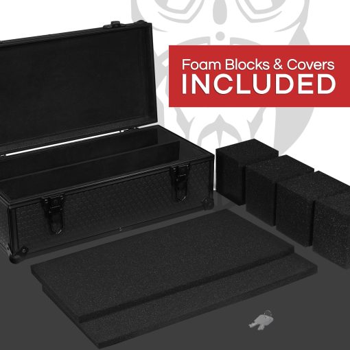 Estuche de Almacenamiento de Tarjetas Gradas | Para mas de 120 Sobres | Diseñado para Tarjetas Deportivas, PSA, Becketts, BGS, SGC, CGC, Toploaders, One-Touch, Etc. Proteccion Fuerte, Caja con Cierre, Incluye Bloques de Espuma - Imagen 7