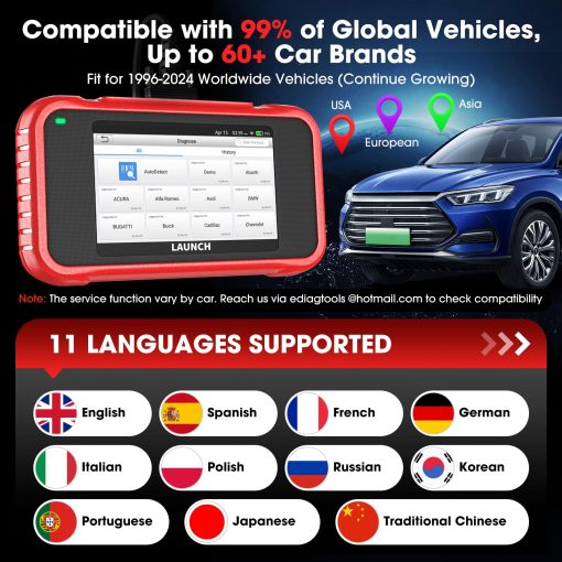 Lanzamiento CRP129E - Nuevo lector de codigos 2023 con reseteo de aceite/EPB/SAS/TPMS/DPF/BMS/Reset de acelerador, codificacion de inyectores, escaner de diagnostico, actualizacion en linea gratuita de por vida, escaner OBD2 de ABS SRS TCM Engine, AUTO VIN + Herramienta TPMS - Imagen 5