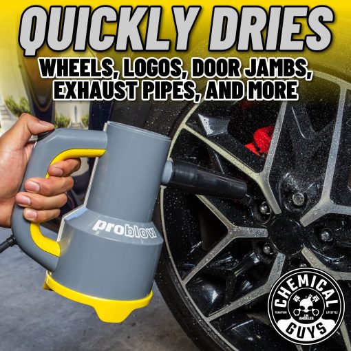 Chemical Guys EQP403 ProBlow Secador y Soplador de alta velocidad profesional de mano (Secador para lavado de autos) para automoviles, camiones, SUVs, RVs, jardin, garaje, hogar, trabajo y mas - Imagen 9
