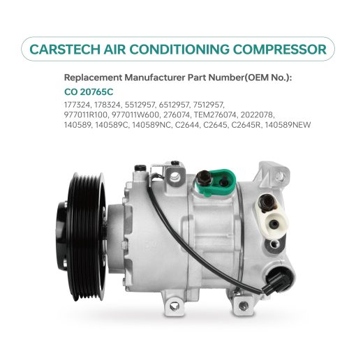 Compresor y embrague de aire acondicionado automotriz universal CO 20765C apto para Hyundai Accent y Kia Rio 1.6L 2012-2017 - Imagen 2