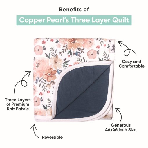 Manta de Tres Capas Estirable para Bebe Bison de Copper Pearl - Imagen 2