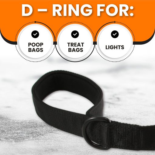 Correa para Perros de Servicio Tacticollar, Resistente Correa de Nylon, Mango Acolchado de Neopreno Suave, Bordado (Longitud de 4 pies x Ancho de 1 pulgada) - Imagen 5