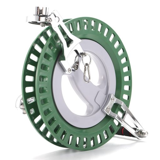C COMCROSFLY Carrete de Cometa Profesional de 10.6 pulgadas, Mango de Metal Firme con Correa para Cometas Grandes (Verde) - Imagen 3