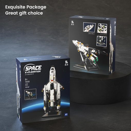 Set de Construccion de Lanzadera de Exploracion Espacial VannMold 17" de Alto con Lanzamiento de Satelite y 2 Maneras de Exhibicion, Juguetes de Lanzadera Espacial STEM para Ninos Ninas Mayores de 8 y Adultos(1274 Piezas) - Imagen 7