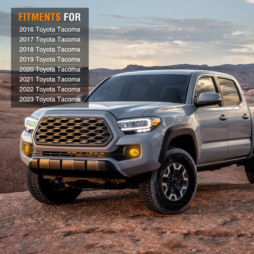 Nilight Conjunto de Luces Antiniebla Compatible con 2016 2017 2018 2019 2020 2021 2022 2023 Toyota Tacoma SR SR5 Modelo unicamente Lente Amarilla de Repuesto Lado del Conductor y del Pasajero, Garantia de 2 Anos - Imagen 8