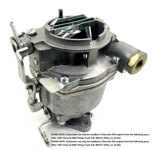 Carburador de 1 barril modelo Rochester BV con estrangulador manual solo para Chevrolet y GMC Trucks 1963-1967 292" 4.8L 6 cilindros - Imagen 7