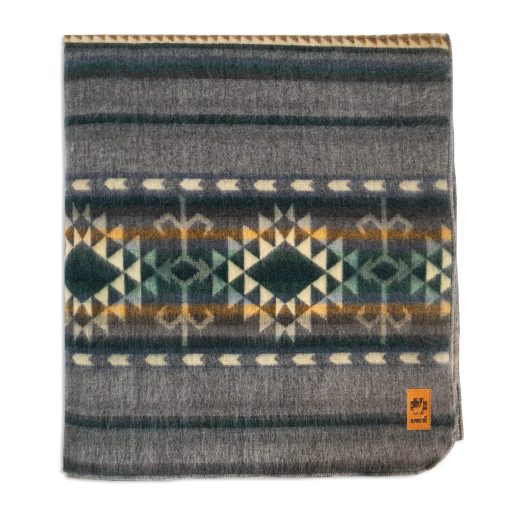 Manta Alpaca ALPAKITAS Inca | Manta tamano King | 90 x 75 pulgadas | Suave, Hipoalergenica y Transpirable | Manta Ecuatoriana Inca | Manta para Exterior (Diseno Ancestral Gris Oscuro)