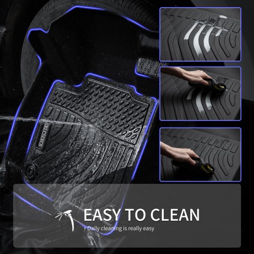 Tapetes de piso a medida KELCSEECS para 2016 2017 2018 2019 2020 2021 2022 Honda HR-V Protector de piso automotriz Honda HRV Accesorios Juego completo de fila delantera y trasera Negro - Imagen 7