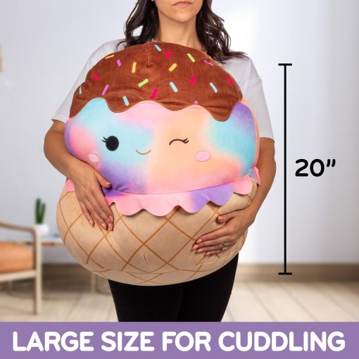 Squishmallows Original 20-Inch Jumbo Glady The Rainbow Ice Cream - Peluche Oficial de Jazwares - Juguetes de Peluche Coleccionables, Suaves y Esponjosos - Agrega a tu Escuadron - Regalo para Niños, Niñas y Niños - Imagen 4