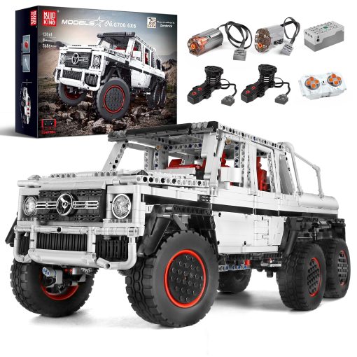 Mould King 13061 Kit de Construccion de Camionetas Todoterreno, Juguete de 6x6 MOC Bloques de Construccion Modelo de Vehiculo Todoterreno con Motor/Control Remoto de APP, Regalo para Ninos de 8+ / Entusiastas Adultos (3686 Piezas)