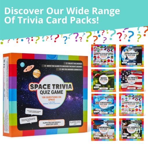 Flippo pad Quiz Device Game - Juego de Trivia sobre Animales de la Jungla - 25 Tarjetas - 200 Preguntas - Educativo y Divertido - Juegos de Viaje Ideales para Ninos - Juegos de Trivia Familiar - Paquete Portatil - Edad 6+ - Imagen 8