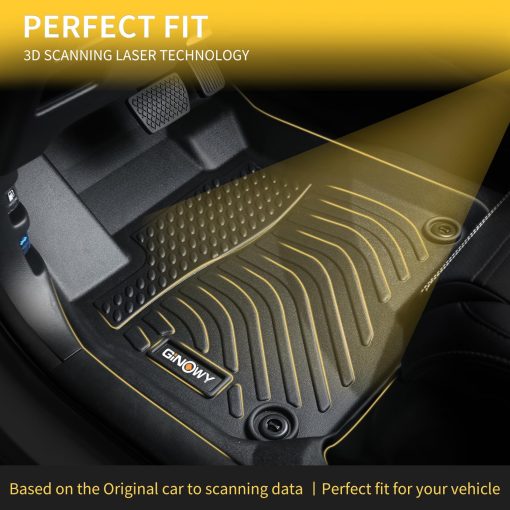 GINOWY-Juego de Tapetes de Piso y Forro de Maletero para Mazda CX30 2020-2024, Tapetes de Piso de TPE para Todo Clima y Forros de Maletero CX-30 2024 2023 2022 2021 2020 Impermeables CX 30 Alfombrilla de Maletero Accesorios de Coche - Imagen 3