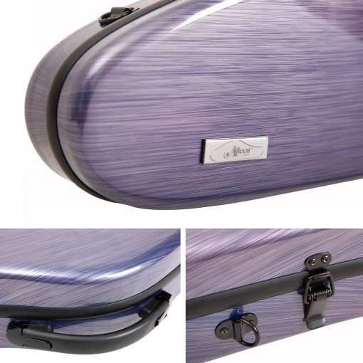 Estuche Aileen CSV-F18 para Violin 4/4 de Tamaño Completo de Lujo con Higrometro Suspension, Morado - Imagen 6