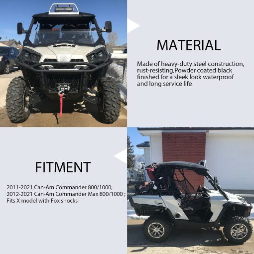 Kit de Elevacion Completo Delantero y Trasero de 2.5 Pulgadas Compatible con Can-Am Commander 800/1000 2011-2020 Max Ajuste Modelo X con amortiguadores Fox - Imagen 2