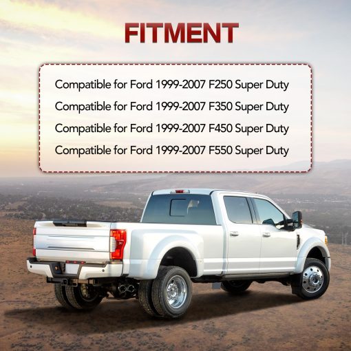 Espejos de remolque EVERESTWAY compatibles con Ford F250 F350 F450 F550 Super Duty 1999-2007 Espejo lateral del camion para conductor y pasajero Telescopio Cromo Potencia Calentado - Imagen 7