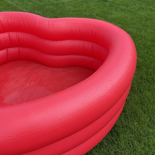 Piscina Inflable en Forma de Corazon Rojo Ban.do, Piscina Grande para 2-3 Adultos - Imagen 5