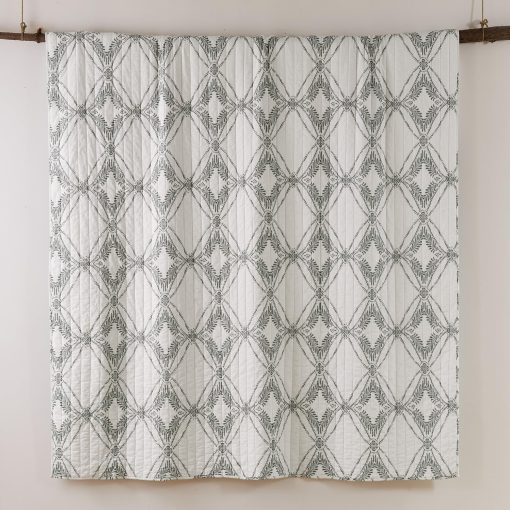 Set de Edredon Levtex Home - Kemala Sage - Edredon Full/Queen y Dos Fundas Estandar - Medallon - Verde Salvia, Crema - Edredon (88x92 pulg.) y Fundas (20x26 pulg.) - Reversible - Algodon - Imagen 5