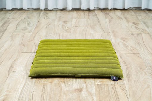 Set de cojin de meditacion Leewadee ? 1 cojin pequeno de yoga Zafu y 1 pequena alfombra enrollable Zabuton llenos de Kapok, Verde - Imagen 9