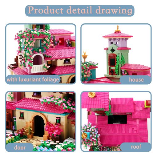 Set de Bloques de Construccion en Miniatura de Casa de Villa Arquitectura JXRLMB Coleccion Creativa de Modelo para Mostrar Juguetes Regalo para Adultos Niñas de 14+ 4100PCS - Imagen 3