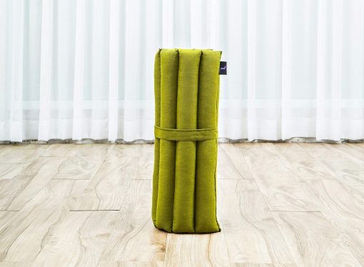 Set de cojin de meditacion Leewadee ? 1 cojin pequeno de yoga Zafu y 1 pequena alfombra enrollable Zabuton llenos de Kapok, Verde - Imagen 8