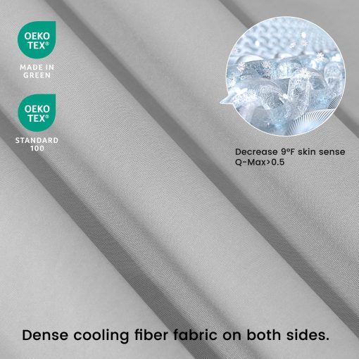 Juego de Edredon SLEEP ZONE Nanotex tamano King, 3 Piezas de Ropa de Cama Jersey Knit Reversible Sensacion Fresca, Suave y Transpirable con 2 Fundas de Almohada, 1 Edredon (Gris, 90"x106") - Imagen 8