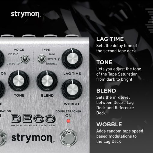 Pedal de Efectos para Guitarra Strymon Deco V2 Tape Saturation and Doubletracker para Guitarra Electrica y Acustica, Sintetizadores, Voces y Teclados - Imagen 5