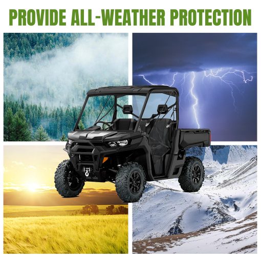 Parabrisas trasero SAUTVS para Can Am Defender, Panel trasero de proteccion completo resistente para Can-Am Defender HD5 HD7 HD8 HD9 HD10 Max 2016-2024 Accesorios - Imagen 3