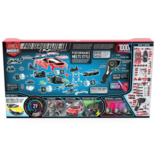 HEXBUG HEXMODS Pro Series Elite Raceway, Coche RC Recargable, Modelo a Escala Construible para Ninos y Adultos, Controlador 2.4 Ghz y Pista Incluidos, Edades 14 y Mas - Imagen 5