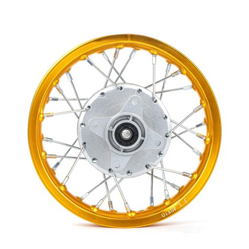 Rin SUNQIAO CRF50, Ruedas XR50 Zapatas de Freno de Tambor para Motocicletas XR CRF Pit Dirt Bikes Negro 1.40x10 Aleacion de Aluminio Rines (Dorado) - Imagen 3