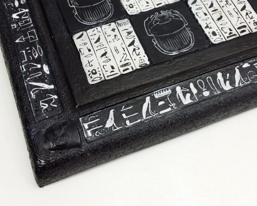Juego de Ajedrez Egipcio de Anubis HPL en Oro y Plata con Hombres Pintados W / 16" Tablero Jeroglifico - Imagen 9